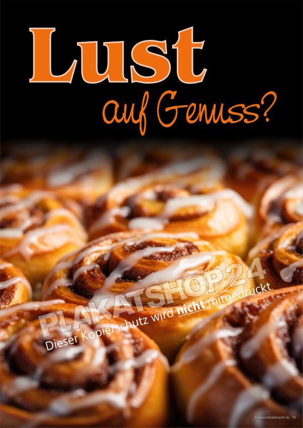 Bäckereiplakat Kuchengenuss
