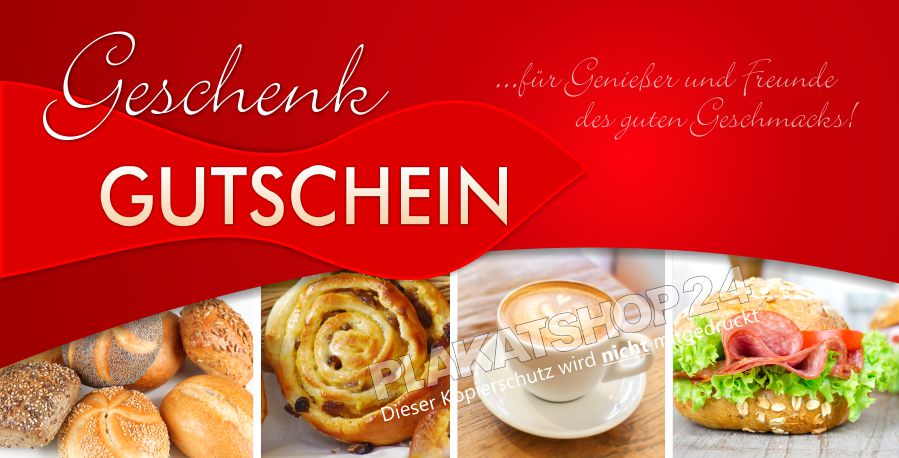 Geschenkgutschein für Bäckerei, Konditorei und Backshop Geschenkgutschein für Bäckerei, Konditorei und Backshop