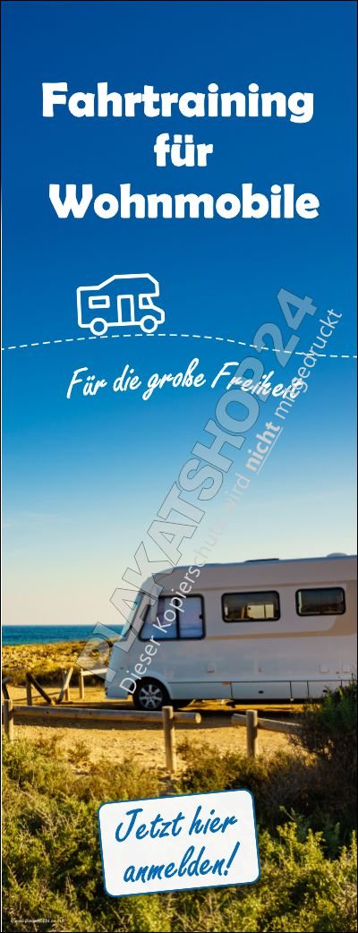 Werbebanner Fahrtraining Wohnmobile