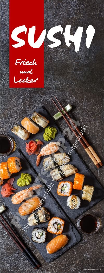 Sushibanner Fensterdeko Fassadenreklame