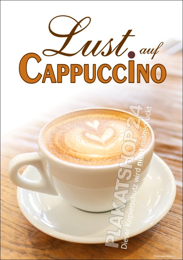 Werbeplakat Lust auf Cappuccino