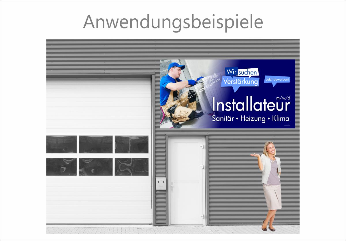 Bauzaunbanner - Installateur gesucht Bauzaunbanner - Installateur gesucht
