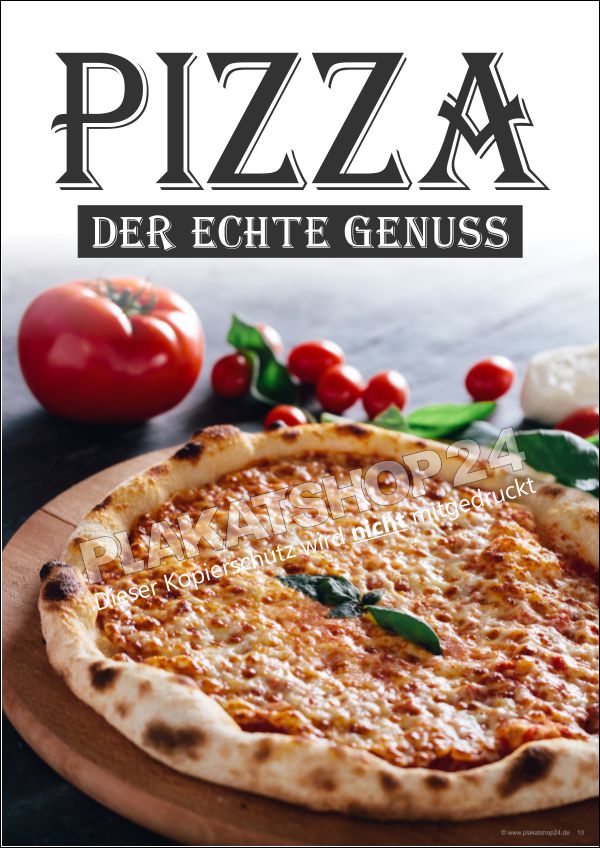 Werbeplakat neapolitanische Pizza Werbeplakat neapolitanische Pizza