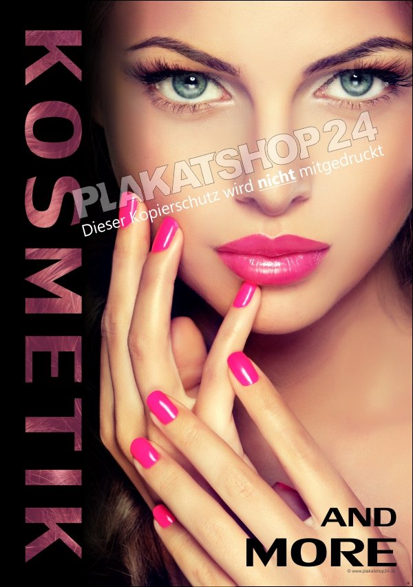 Kosmetikplakat Make-Up und Nagellpflege