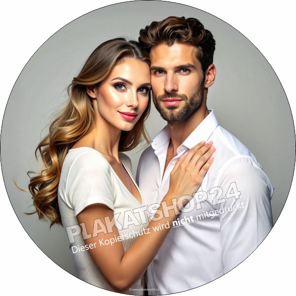 Friseuraufkleber mit Paarmotiv zur Ladendekoration