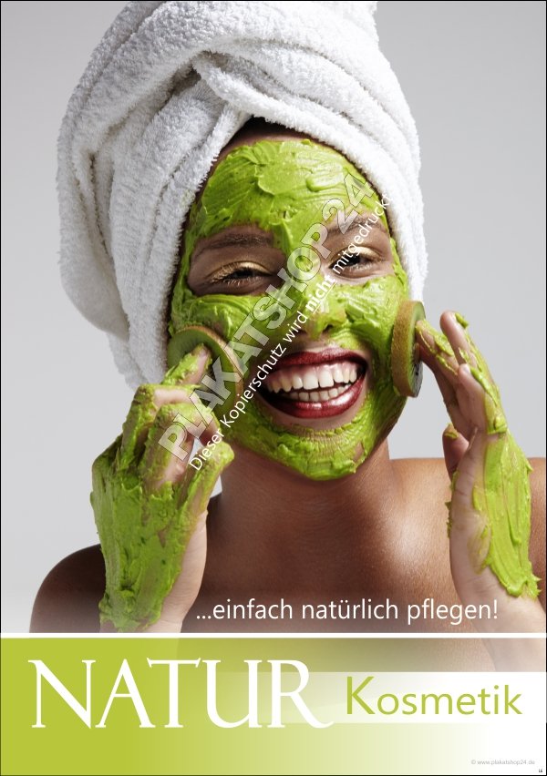 Werbeschild Naturkosmetik für Kosmetikwerbung