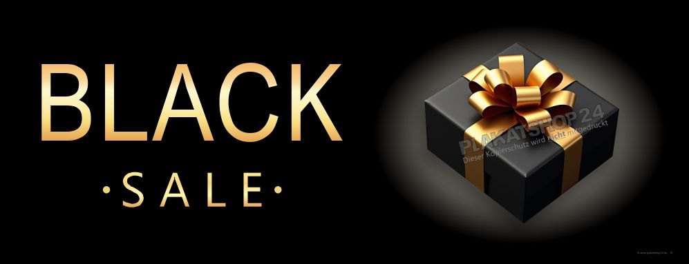 Edles Dekobanner für den Black Sale