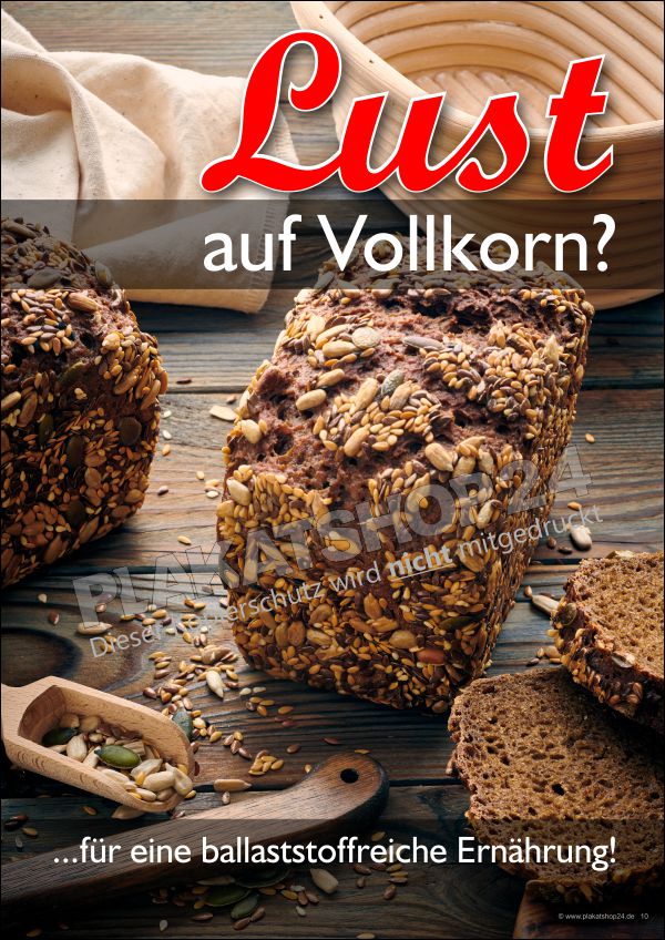 Werbeplakat für Vollkornbrot Werbeplakat für Vollkornbrot