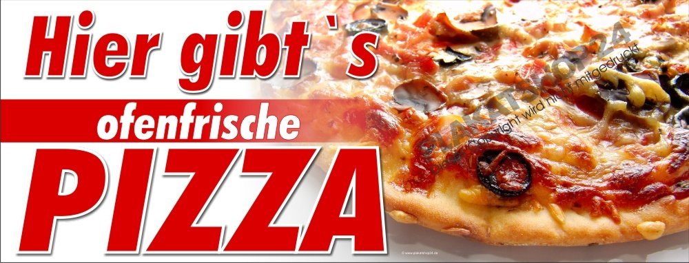 Gastro-Banner für ofenfrische Pizza