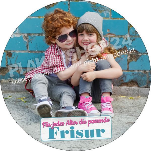 Werbeaufkleber Friseur Kinderhaarschnitte