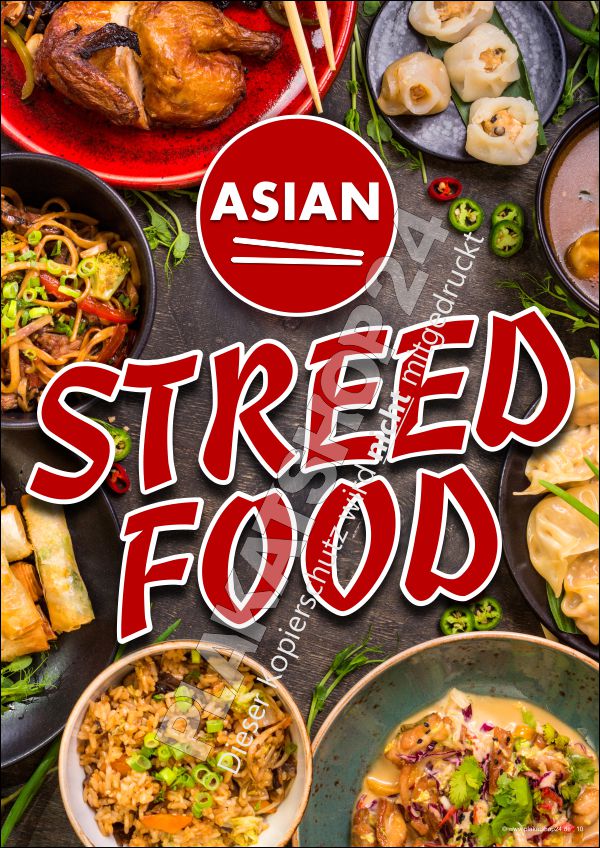 Gastronomie-Plakat Asia Streetfood