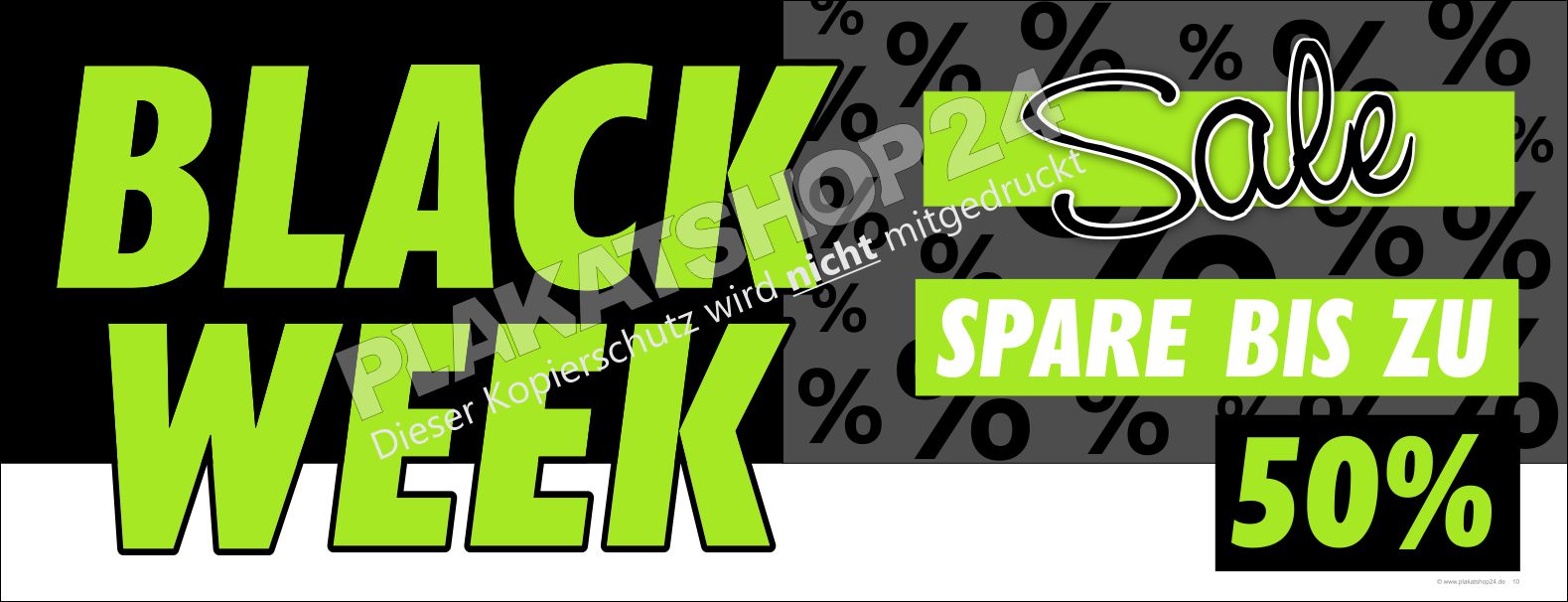 Black-Week-Banner für Innen- und Außenwerbung