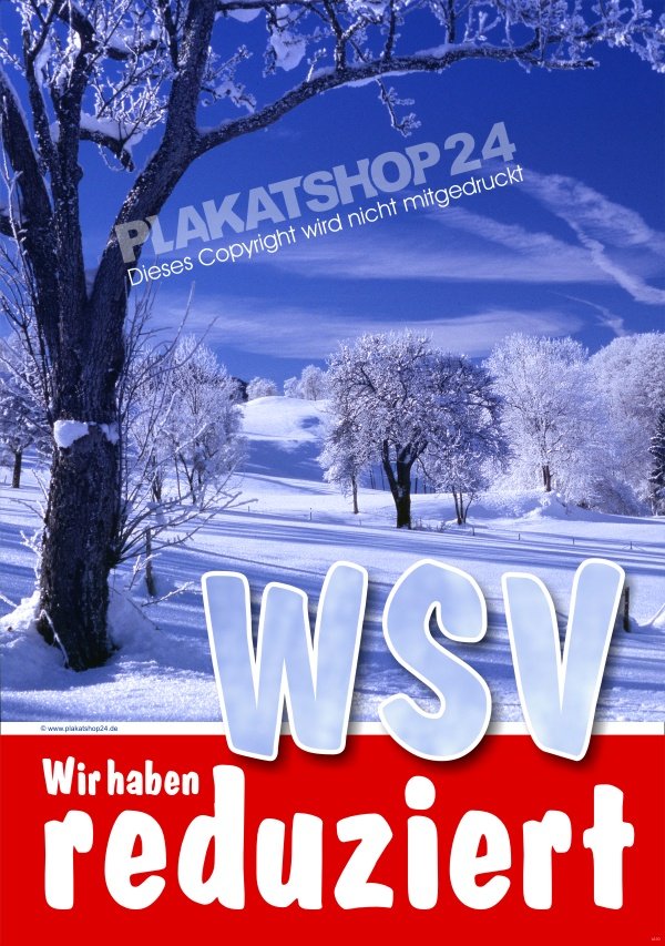 WSV-Poster für Winter-Schluss-Verkauf