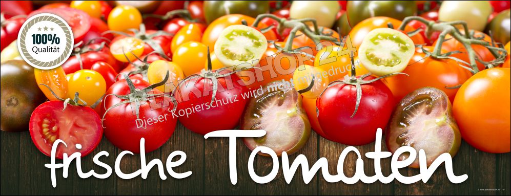 Werbeplane frische Tomaten zu verkaufen