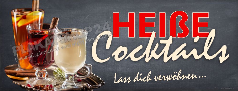 Werbebanner für heiße Cocktails Werbebanner für heiße Cocktails