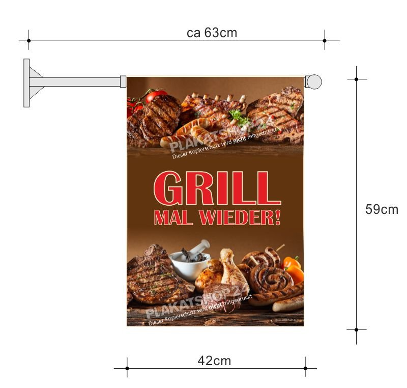 grillfahne-metzgerei Werbefahne Grillfleisch Metzgerei