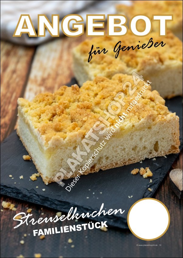 angebotsplakat-streuselkuchen Angebotsplakat Familienstück Streuselkuchen