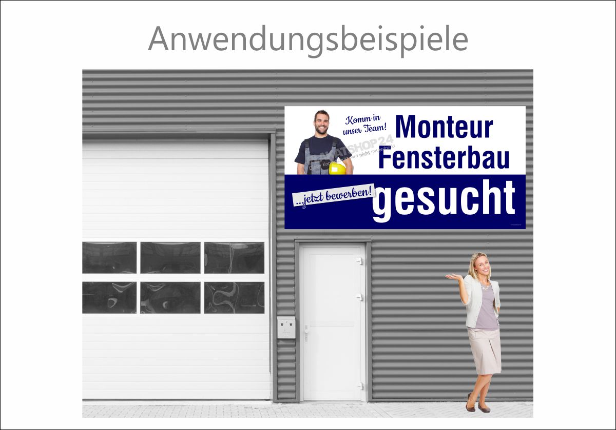 Monteur Fensterbau gesucht - Riesenbanner Monteur Fensterbau gesucht - Riesenbanner