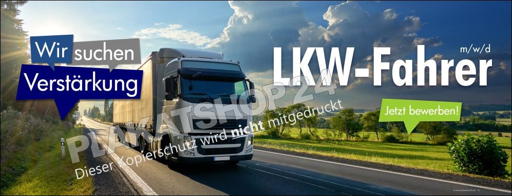 Banner LKW-Fahrer gesucht
