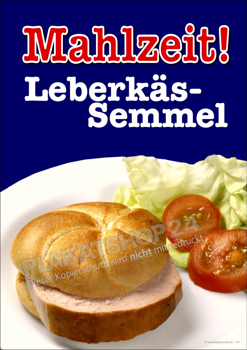 Plakat Leberkässemmel Plakat Leberkässemmel