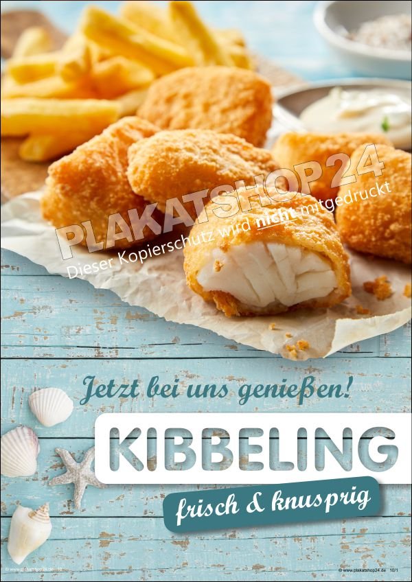 Plakat für Kibbeling Werbung