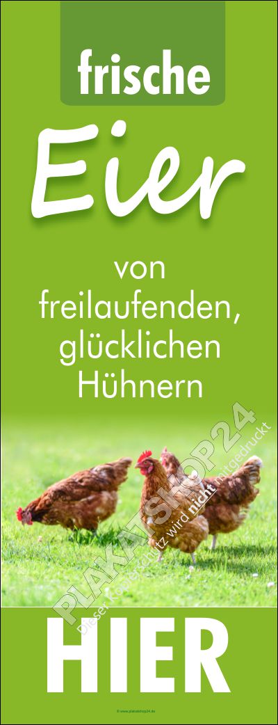 Werbeplane Eier von freilaufenden Hühnern zu verkaufen