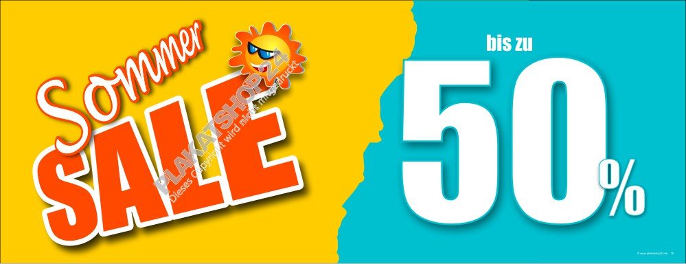 Günstiges Sommersalebanner im Querformat