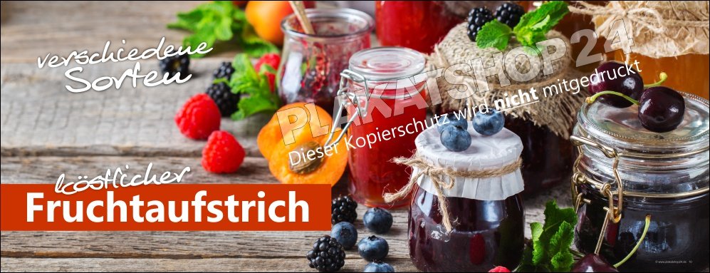 Hofladenbanner Fruchtaufstrich / Konfitüre