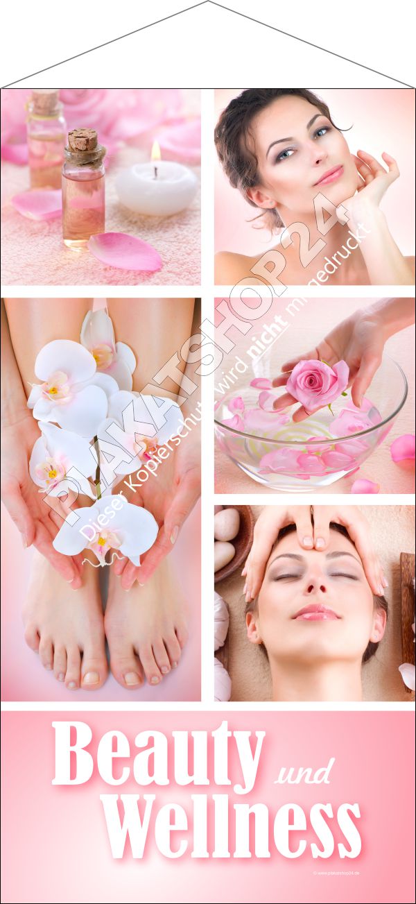 Stoffbanner für Beauty und Wellness-Salon