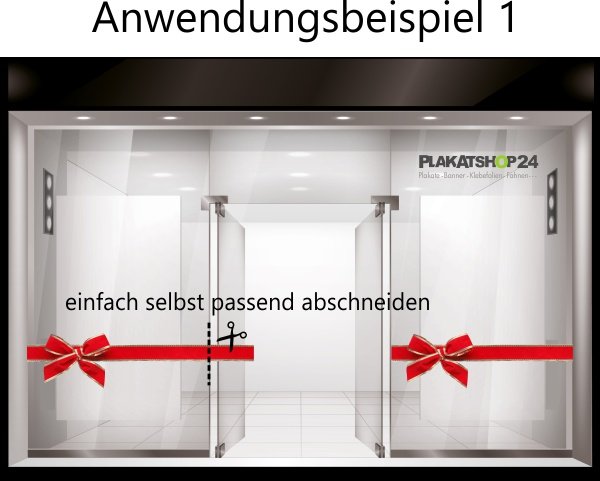 Anwendungsbeispiel_1krkBUY7hWrt6t Geschenkschleife als Klebefolie für Weihnachtsdekoration