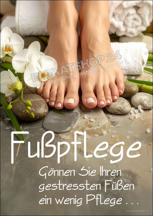 Poster für Fußpflege und Frenchnails