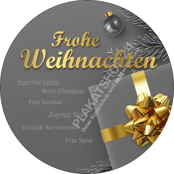 Weihnachtsaufkleber Frohe Weihnachten