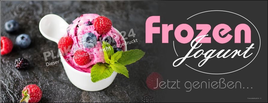 Werbebanner Frozen Jogurt Banner