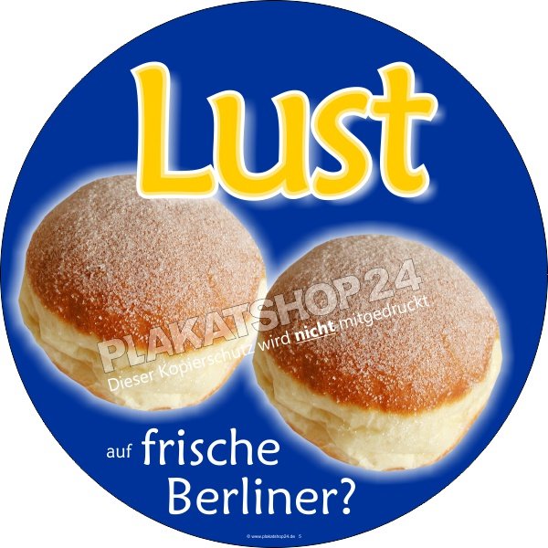 Werbefolie mit Slogan Lust auf Berliner / Krapfen?