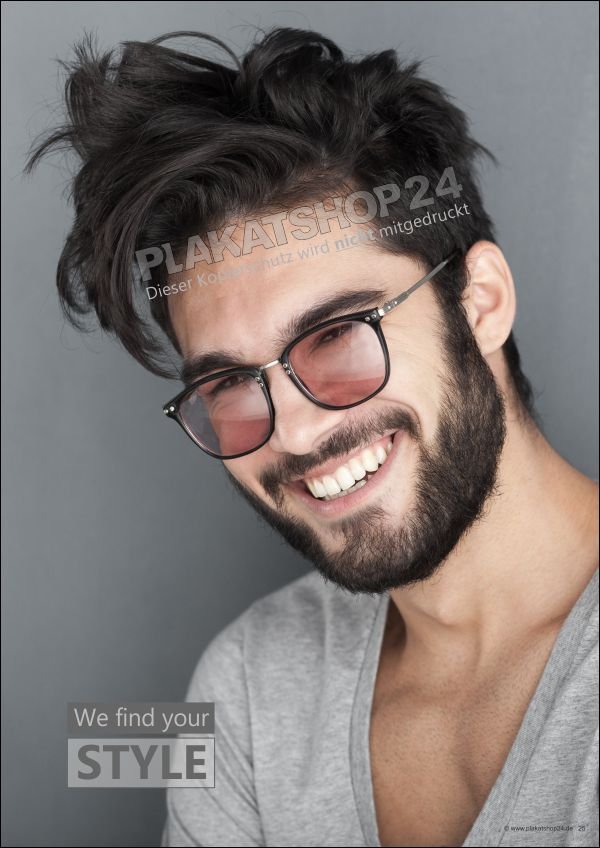 Poster Reklame für Haarstudio Herren