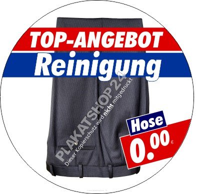 Schaufensteraufkleber Hosen-Reinigung