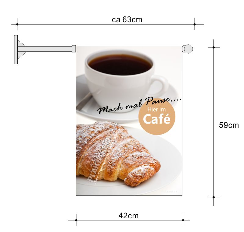 fahne-pause-im-cafe Werbefahne Pause im Café