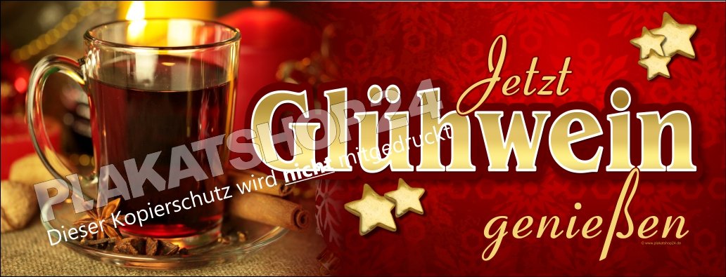 Glühweinbanner für großflächige Glühwein-Werbung
