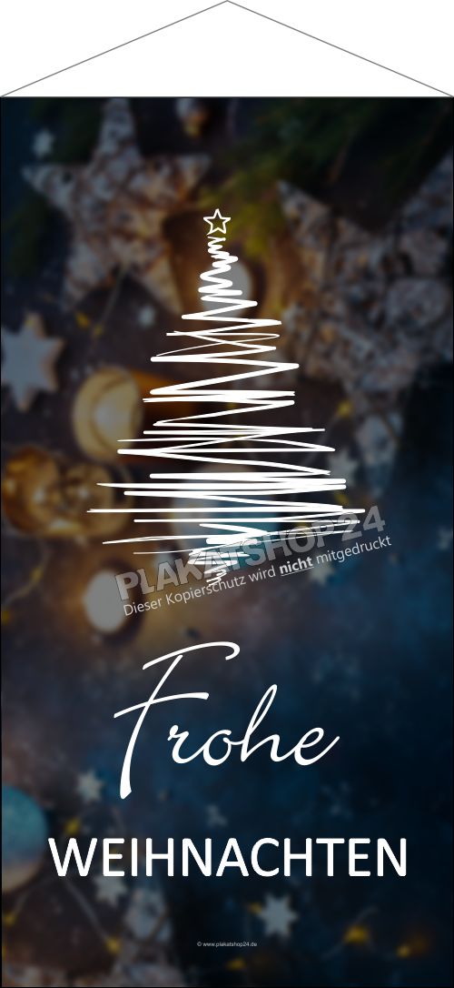 Modernes Stoffbanner für die Ladendekoration im Weihnachtsgeschäft