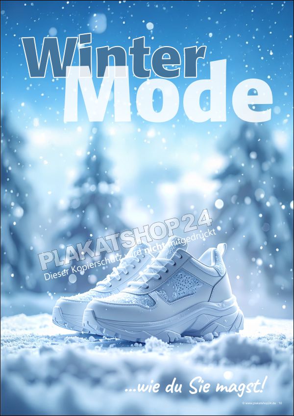 Werbeplakat Schuhmode für den Winter Werbeplakat Schuhmode für den Winter