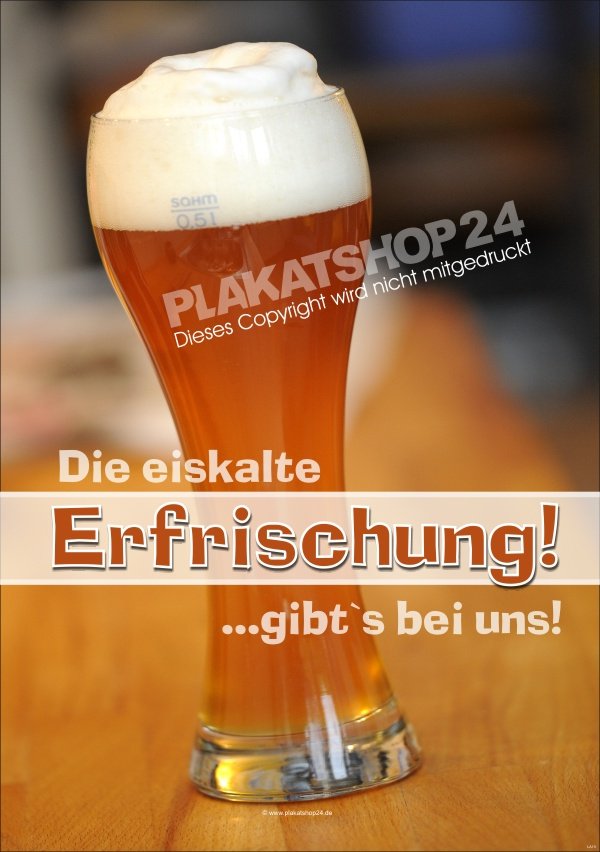Werbeplakat für Hefeweizen - Weizenbier