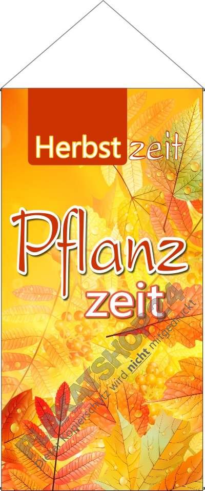 Stoffbanner Herbst Pflanzzeit Gartenbau