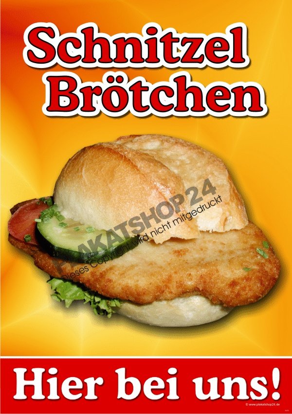Plakat Schnitzelbrötchen