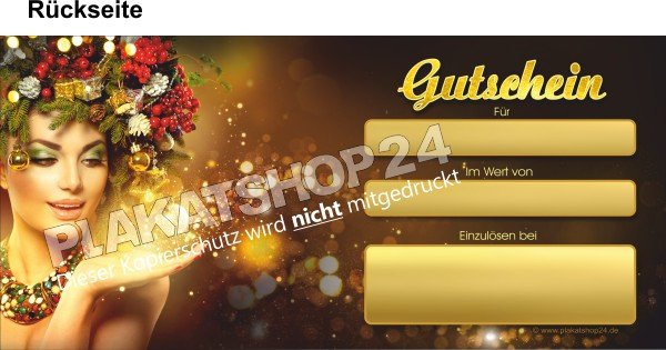 GS251R Wunderschöner Gutschein zu Weihnachten