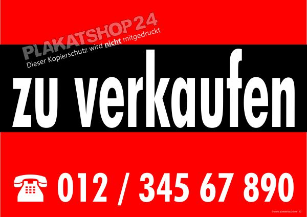 Zu verkaufen Plakat im Querformat