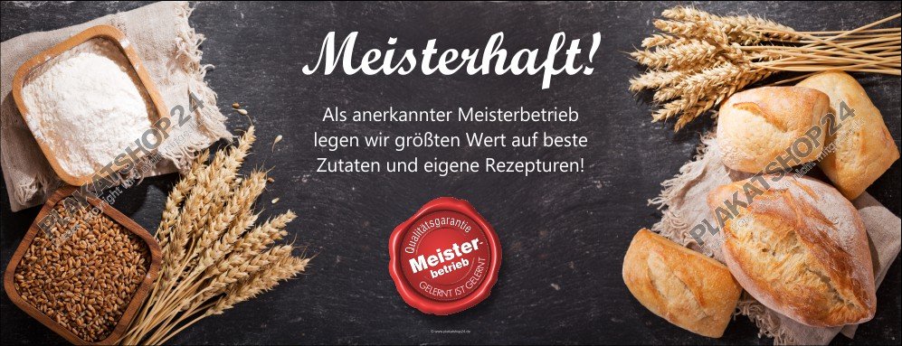 Imagebanner Bäckereihandwerk mit Siegel Meisterbetrieb