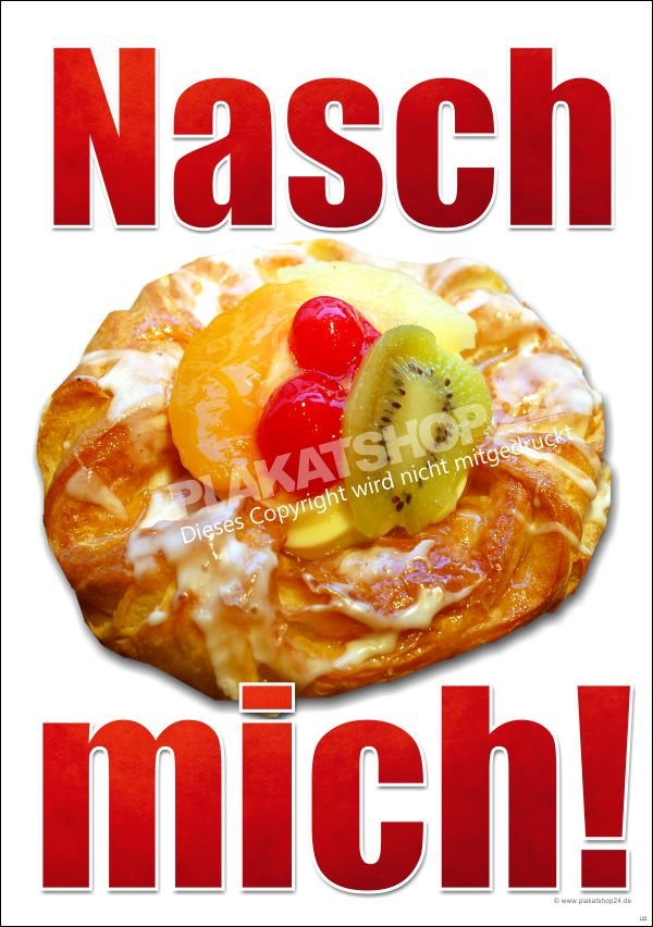 Kuchenplakat für Werbung für frischen Kuchen aus Bäckerei, Backshop und Konditorei