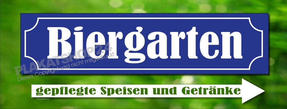 Banner Biergarten für Biergarten-Werbung