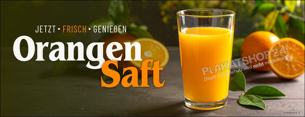 Bannerwerbung frischer Orangensaft Bannerwerbung frischer Orangensaft