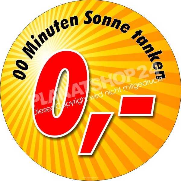 d11052320686bd3d3a7936558a913029 Werbeaufkleber mit Angebot Solarium bzw Sonnenstudio